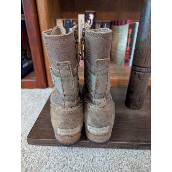 Sorel Major Carly Ankle Boot Side Zip Lace Up Women 7.5 Nutmeg/Flax NL2157-260 - Picture 3 of 6